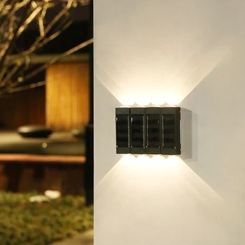 4 шт. Солнечная лампа для украшения сада Балкон Двор Улица Настенный светильник Декор Садовый свет