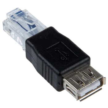 Гнездовой адаптер USB A на вилку Ethernet RJ45 Новинка