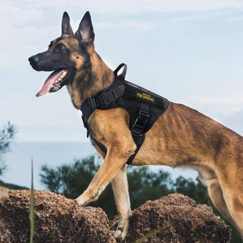 Тактическая шлейка для собак Военный питомец Немецкая овчарка K9 Жилет для дрессировки домашних животных Шлейка для больших собак Дрессировка, прогулки, походы