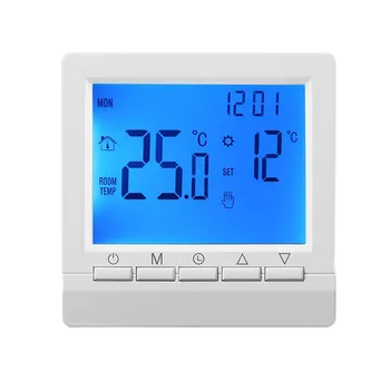 Термостат Программируемый цифровой регулятор температуры в помещении ЖК-дисплей Отопление Полы с подогревом Встроенный датчик Бытовые запасные части