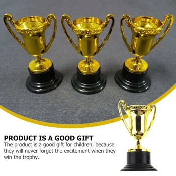 20Pcs Награда Пластиковые стаканчики Детские призы Трофеи Призовые чашки Игрушки Модели (золотые)