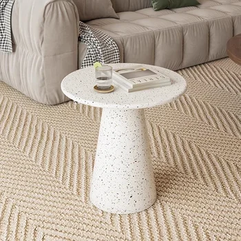 белый приставной столик Современный минималистичный декор подноса для гостиной круглый диван приставные столики прикроватная тумбочка для хранения книг гостиничный стол мебель