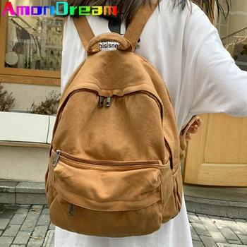 Повседневный женский джинсовый рюкзак для девочек-подростков Ноутбук BookPack Student Sac Корейский стиль Большая емкость Дорожный кампус Школьная сумка