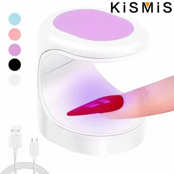  Мини светодиодная сушилка для ногтей УФ-лампа Маникюрный аппарат Гель-лак одним пальцем Сушилка для ногтей Маникюрные инструменты KISMIS