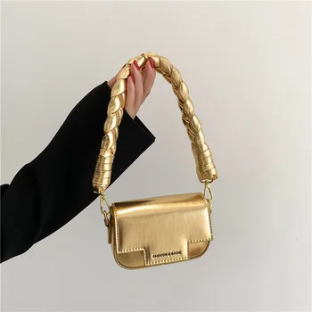 Маленькие квадратные сумки для женщин 2023 Новая модная мини-роскошная сумка Письмо Высококачественная кожаная сумка через плечо Женщина