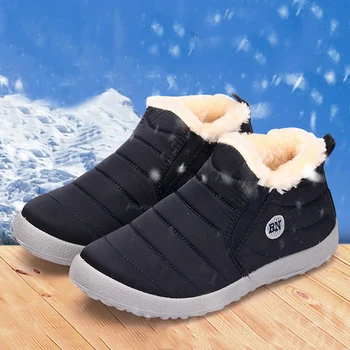 Мужские ботинки Снег Плюшевая мужская обувь Дышащие зимние ботинки для мужчин Походы Мужская обувь Водонепроницаемые ботильоны Обувь Рабочая обувь