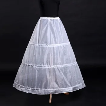 Свадебные нижние юбки Дешевые Faldas Para Pujeres Белые женские аксессуары Гламурный Простой Элегантный
