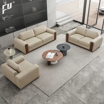2022 Furicco Hot Sell Рекламная мебель для гостиной 1 + 2 + 3 Диван Современный домашний диван из натуральной кожи для продажи