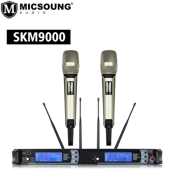 SKM9000 Профессиональная беспроводная микрофонная система Сценическое исполнение УВЧ Истинное разнесение с помощью портативных микронаушников для Sennheiser