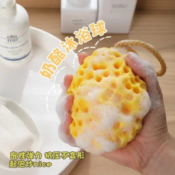 Японский сотовый шарик для ванны удобный не свободный супер мягкая губка для детей прекрасный блистер для ванны скраб женский цветок для ванны