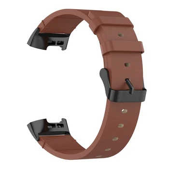 Кожаный ремешок для Fitbit Charge4 / Charge3 SE Браслет Металлическое оголовье Деловой ремешок