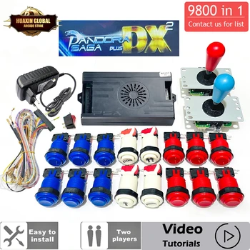 9800 в 1 Pandora Saga Box DX Special Plus DIY Kit 8-позиционный джойстик в американском стиле Кнопка Аркадная игровая консоль Барная стойка
