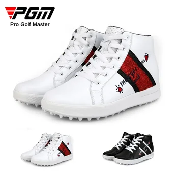 PGM Женская обувь для гольфа Высокий верх Водонепроницаемый Дышащий Женский Внутренний Повышенный Женский Спортивный Поле Для Гольфа Нескользящие Кроссовки XZ120