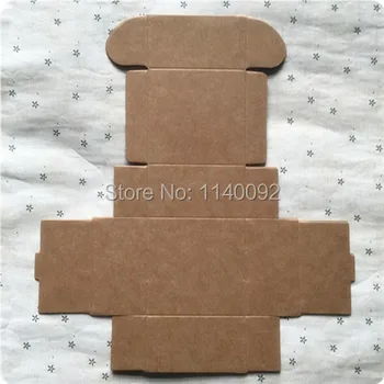 бесплатная доставка 50 шт. лот 7,4x7,2x4 см ретро крафт упаковочная коробка / жесткий бумажный картон / милая коробка конфет / полезная коробка для хранения / подарочная коробка
