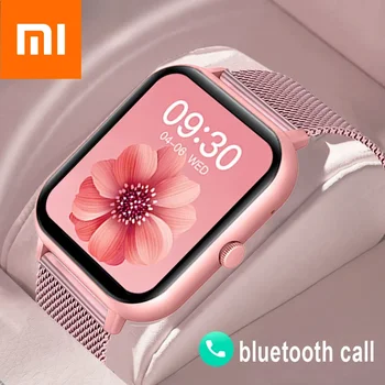 Xiaomi Call Smart Watch Женские смарт-часы с пользовательским циферблатом для Android IOS Водонепроницаемые Bluetooth Музыкальные часы Сенсорный браслет Часы