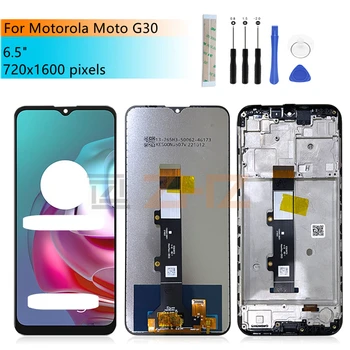  для Motorola Moto G30 ЖК-дисплей Сенсорный экран Дигитайзер в сборе с рамкой для замены экрана Moto G30 Запасные части 6.5