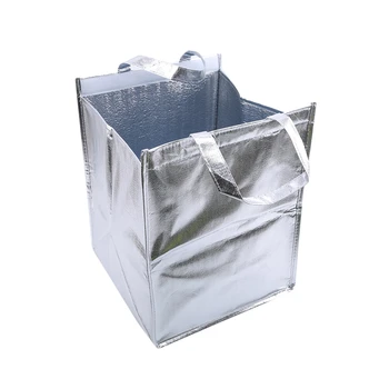 Алюминиевая фольга Сумки для хранения льда Изолированная термосумка для пляжной еды Прочные наружные коробки Складная сумка-холодильник Сумка для пикника для обеда 1 шт.
