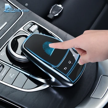 Airspeed Car Center Control Mouse Knob Protector Film Sticker для Mercedes Benz C E S Class W205 W213 GLC Sedan Аксессуары