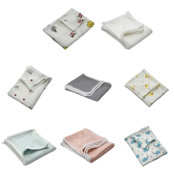 N80C Одеяла для коляски Банное полотенце Прочные впитывающие пеленки Обертывание Многослойное одеяло