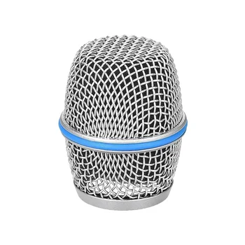 Сменная головка микрофона Стальная сетчатая ручная решетка для микрофона Сетчатая головка для Beta87A