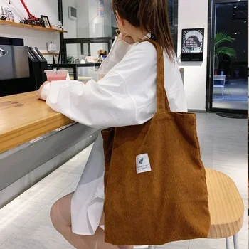 корейская версия вельветовая сумка через плечо холщовая сумка студенческая учебная сумка сумка минималистичная осенняя новая сумка