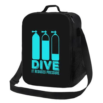 Scuba Diver Термоизолированная сумка для ланча Dive Дайвинг Портативная сумка для обеда на открытом воздухе Кемпинг Путешествия Многофункциональная коробка для еды Bento