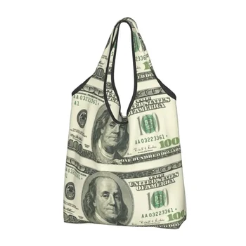 Kawaii Новый европейский дизайн Сумка для покупок Портативная сумка для покупок Доллар Евро Продукты Сумка На Плечо