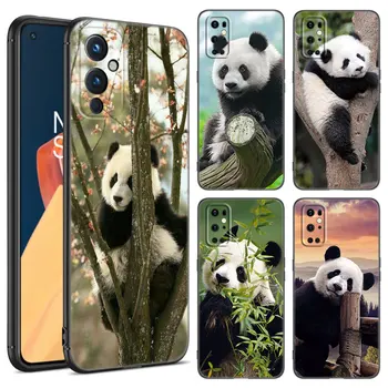 Милый чехол для телефона Animal Panda для OnePlus 7 8 9 10 11 ACE Pro 8T 9RT 10T 10R Nord CE 2 Lite N10 N100 N20 N200 5G Мягкая черная обложка