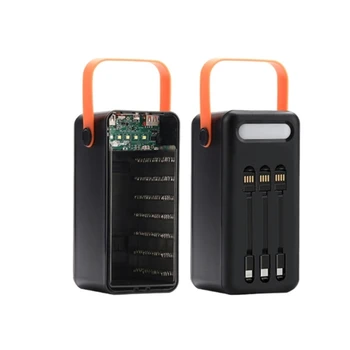 Quick 28x18650 Power Case Двойной USB Мобильный телефон PD DIY 18650 Держатель Зарядная коробка