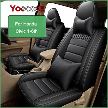 YOGOOGE Чехол на сиденье автомобиля Honda Civic 1977-2001 Авто Аксессуары Интерьер (1 место)