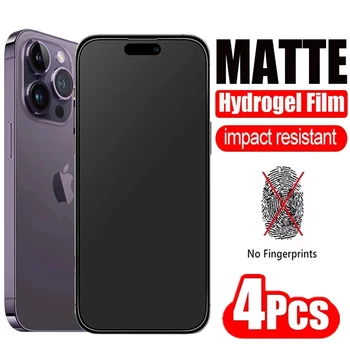 4 шт. Матовая гидрогелевая пленка для IPhone 14 12 13 Pro Max Мини Защитная Пленка Для Экрана для iPhone 11 Pro XS MAX X XR 6 7 8 Plus 15 Not Glass