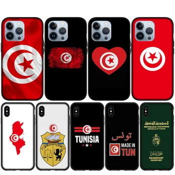 Чехол для телефона с флагом флага Туниса для iPhone 14 13 12 Mini 11 Pro X XR XS Max 6 7 8 6S Plus + SE Мягкий чехол
