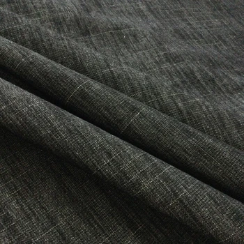 100% хлопок стирка джинсовая ткань горизонтальная вертикальная слуб грубый песок черная одежда брюки пальто одежда дизайн ткань мода шитье