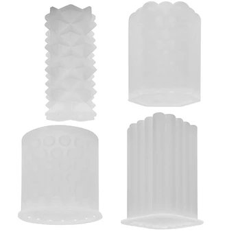  силиконовая форма для свечей, упаковка из 4 форм для свечей для литья, 3D DIY-свечи, силиконовая форма, формы для свечей