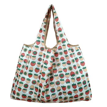 Модная складная сумка для покупок, водонепроницаемая, на одно плечо, портативная утолщенная портативная сумка для продуктов, зеленая сумка для хранения в супермаркете