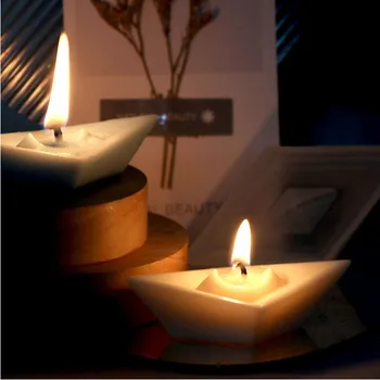 Молитвенный корабль Силиконовая форма 3D бумажный кораблик Мыло Ароматическая свеча Плесень Домашний декор Ремесло DIY Инструмент для украшения торта