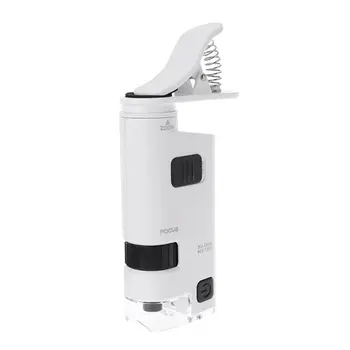 80-120X Цифровой микроскоп для мобильных телефонов клипсового типа со светодиодной лампой для ювелирного штампа