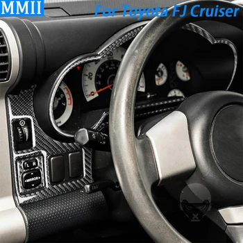  для Toyota FJ Cruiser 2007-2021 Real Carbon Fiber Приборная панель Панель спидометра Декоративная крышка Аксессуары для салона автомобиля Наклейка