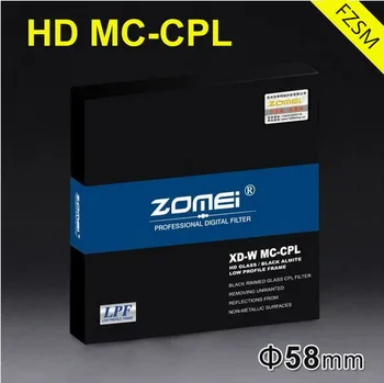 Zomei 58mm HD CPL Поляризационный фильтр Slim Pro HD 18 слой MC Круговой поляризационный фильтр для Canon Nikon Sony Pentax Leica Lens