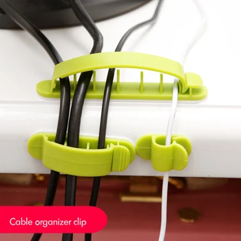 1 комплект Самоклеящиеся кабельные зажимы Держатель провода Органайзер Зажим Настенный настольный зажим для фиксации проводов USB-шнур Зажим для организации кабеля