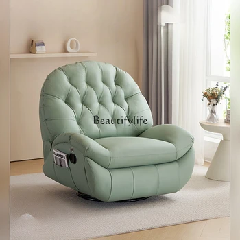 Space Массажное кресло Свет Роскошный многофункциональный наклоняющийся вращающийся кресло-качалка Гостиная Досуг Односпальный диван