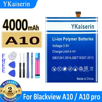  Новый аккумулятор YKaiserin 4000 мАч для Blackview A10 Смарт Мобильный телефон Литий-ионный аккумулятор для Blackview A10 Pro Batterij