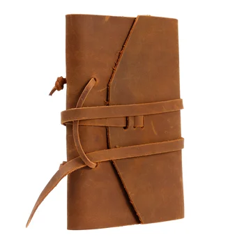 Классический блокнот-дневник с веревкой ручной работы для подарочного блокнота с ручным ремнем (коричневый)