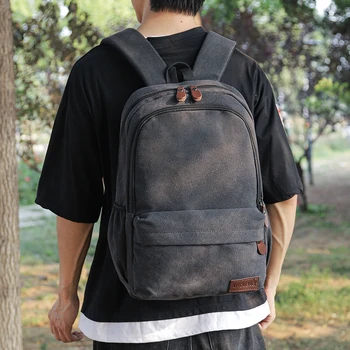2023 Модная тенденция Новейшие ноутбуки для мальчиков с двойным ремнем Холщовые сумки Мужские рюкзаки для деловых поездок Школьные сумки Многоцелевой для студентов