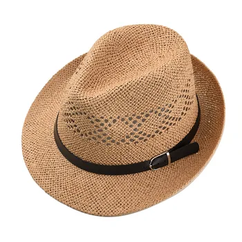 Новая кожаная пряжка тканая джазовая шляпа мужская и женская бумага цилиндр с маленькими полями модный матч