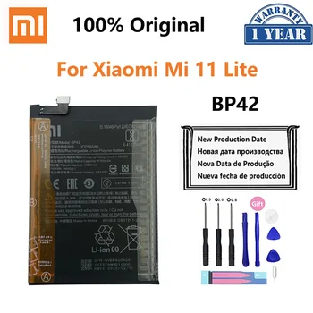 100% оригинальный аккумулятор телефона BP42 4250 мАч для замены батарей для мобильного телефона Xiaomi Mi 11 Lite Mi11 11Lite Bateria
