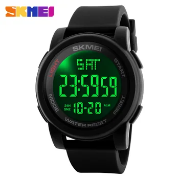 Силиконовый ремешок SKMEI 1257 Спортивные часы на открытом воздухе 100M Водонепроницаемые модные цифровые наручные часы Будильник Chrono Relogio Masculino