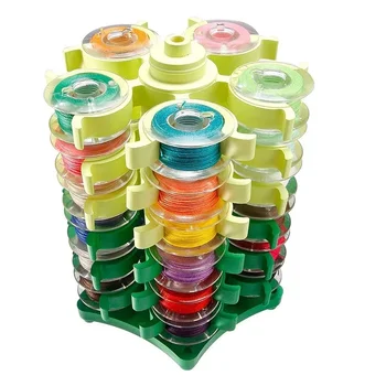  Швейные шпульки Башня Зажимы для хранения Подставка для 30 нитей Катушка Пластиковый держатель Зажимы Органайзер Швейная машина DIY Инструмент для вышивания