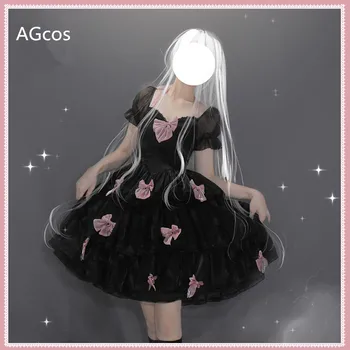 Galaxy Moonlight-Female Элегантное ежедневное платье Lolita Сладкое прекрасное платье с коротким рукавом на подтяжках