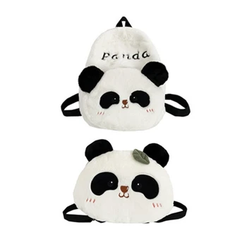 PandaPlush Рюкзак Регулируемый плечевой ремень Мягкая сумка для животных в форме панды Новинка Panda Рюкзак Подарок для женщин